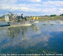 airboat being driven