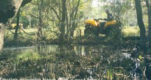 Quad Bike for treating mosquito larvae.